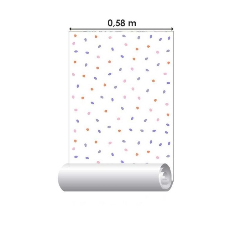 Papel de Parede Adesivo Confeti Colorido N05022