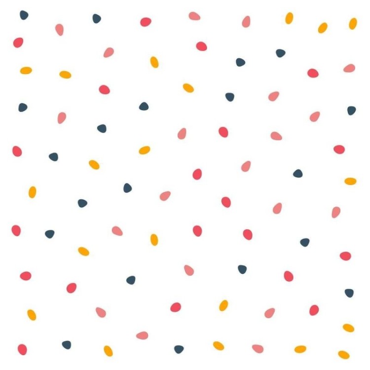 Papel de Parede Adesivo Confeti Rosa e Laranja...