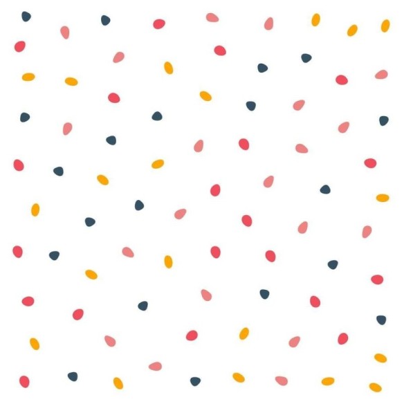 Papel de Parede Adesivo Confeti Rosa e Laranja N05025