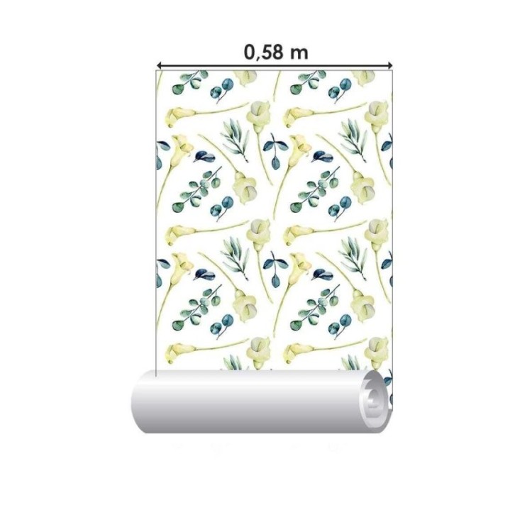 Papel de Parede Adesivo Copo de Leite Aquarela...