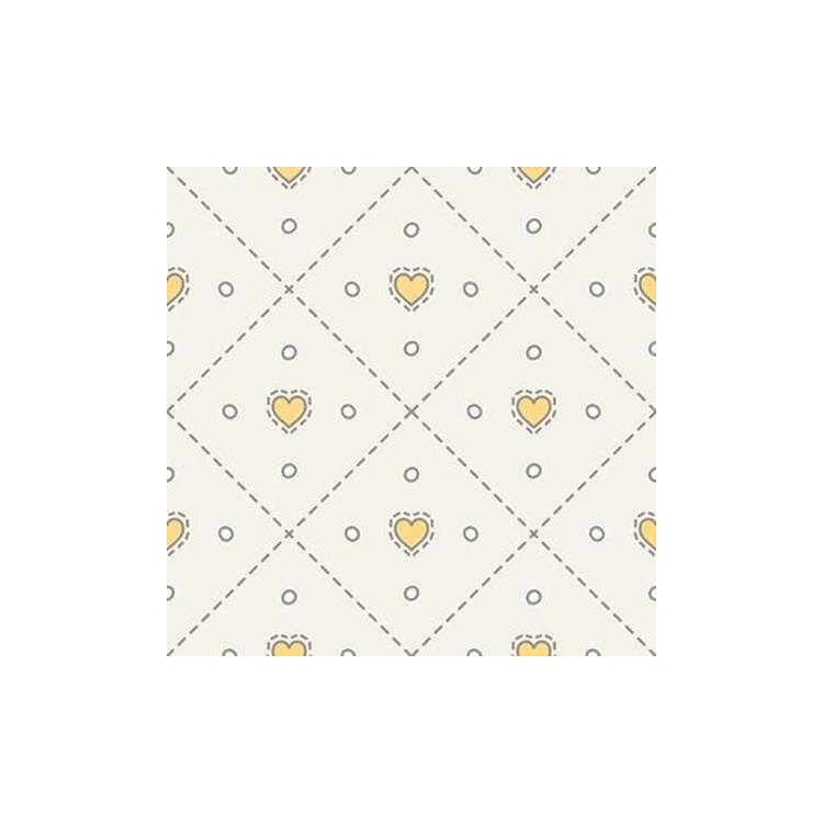 Papel de Parede Adesivo Coração Amarelo 010839