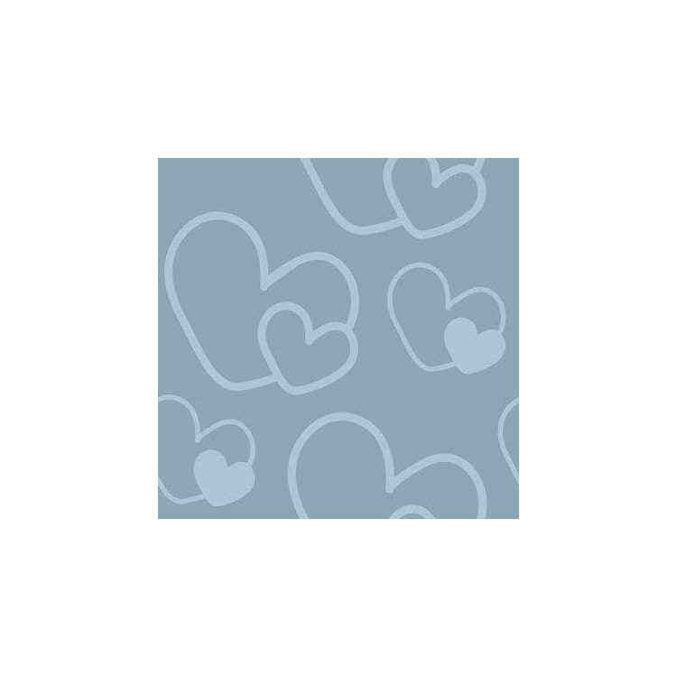 Papel de Parede Adesivo Coração Azul 849175635