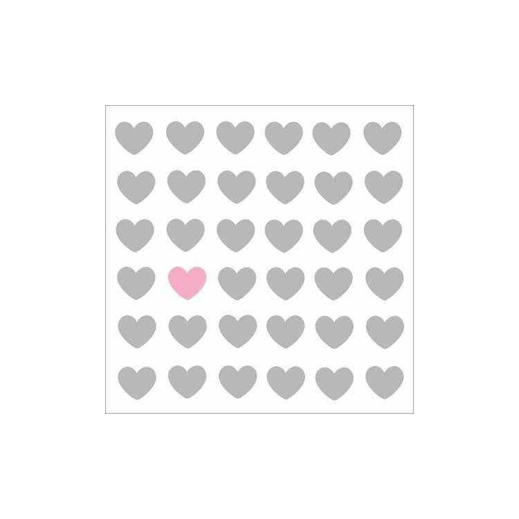 Papel de Parede Adesivo Coração Cinza Rosa 2146544