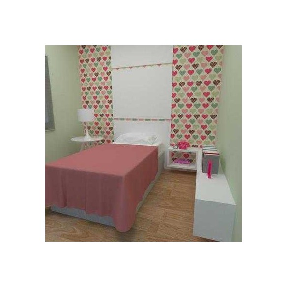 Papel de Parede Adesivo Coração Estampado 179878151
