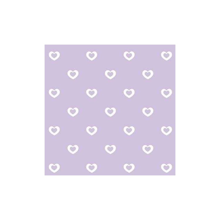 Papel de Parede Adesivo Coração Lilás 010832