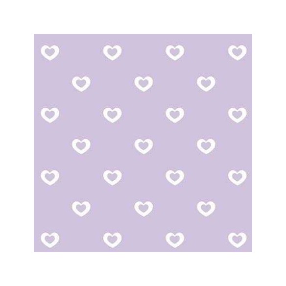 Papel de Parede Adesivo Coração Lilás 010832