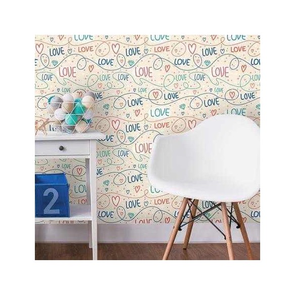 Papel de Parede Adesivo Coração Love 170134226