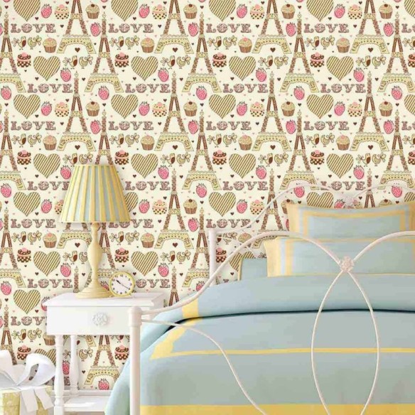 Papel de Parede Adesivo Coração Paris 5