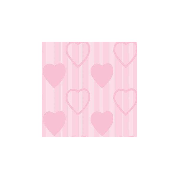 Papel de Parede Adesivo Coração Rosa 14