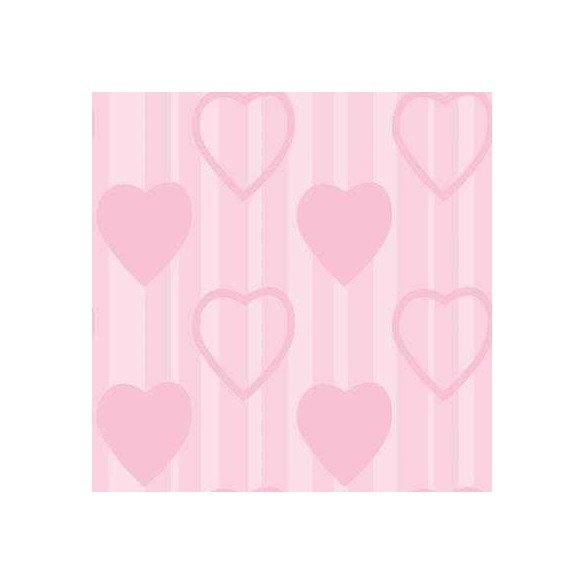 Papel de Parede Adesivo Coração Rosa 14
