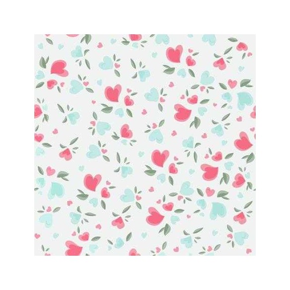 Papel de Parede Adesivo Coração Rosa e Azul 146512421