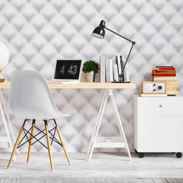 Papel de Parede Adesivo 3D Capitone N06163