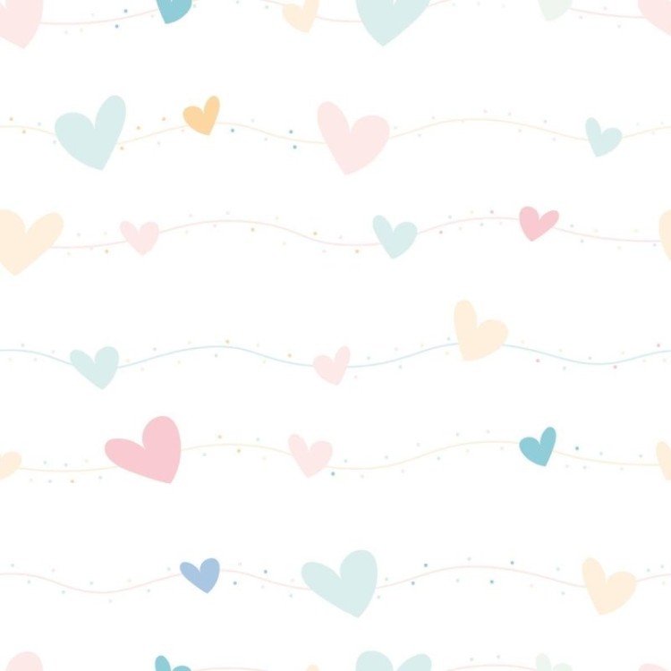 Papel de Parede Adesivo Corações Coloridos N04075