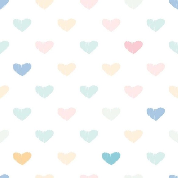 Papel de Parede Adesivo Corações Coloridos N06253