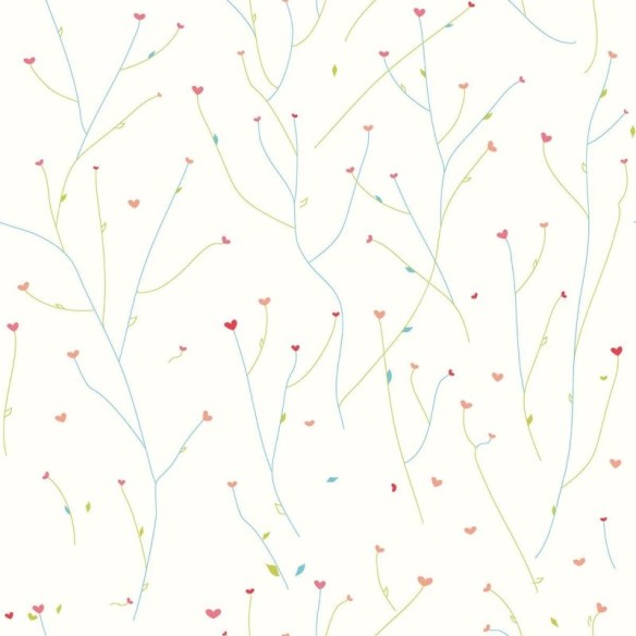 Papel de Parede Adesivo Corações N010081