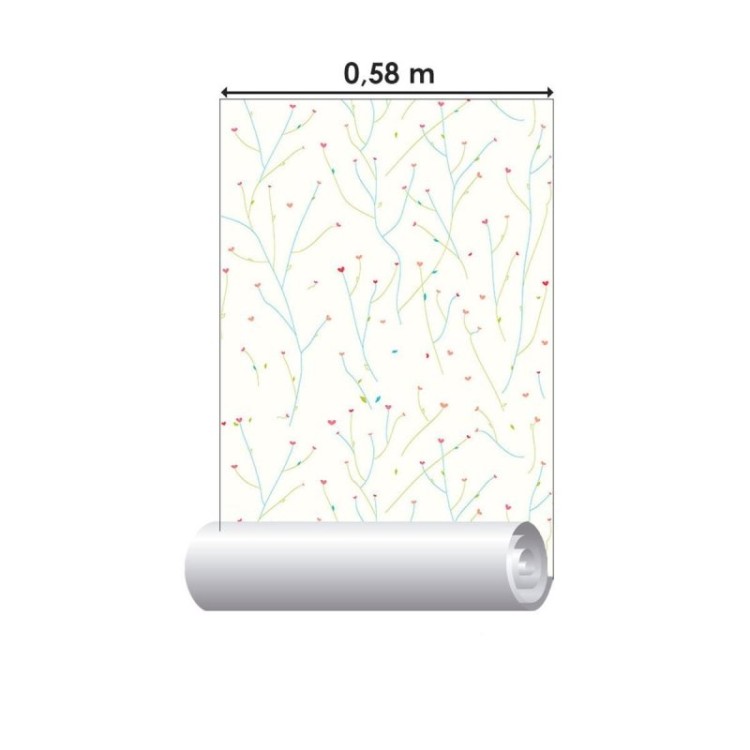 Papel de Parede Adesivo Corações N010081