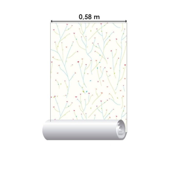 Papel de Parede Adesivo Corações N010081