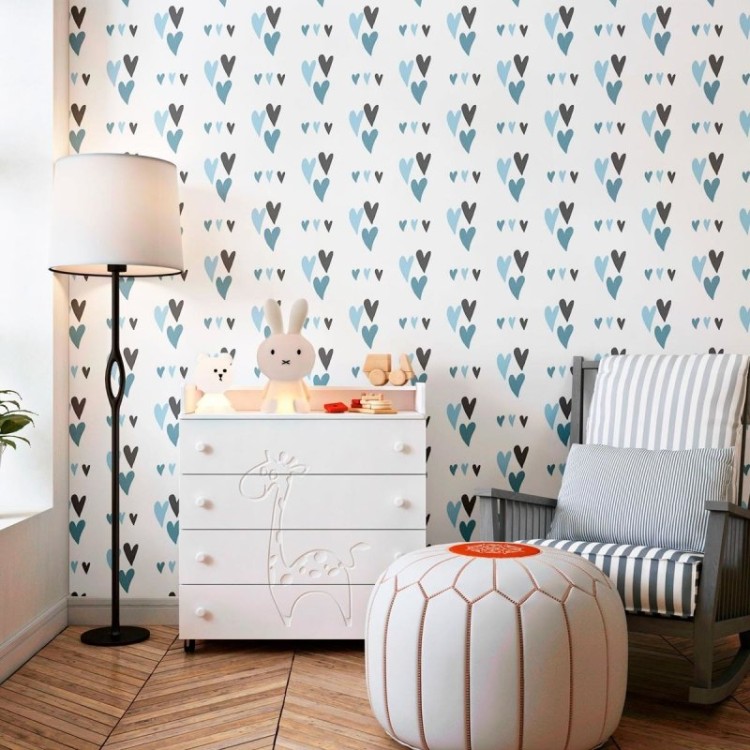 Papel de Parede Adesivo Corações N010163