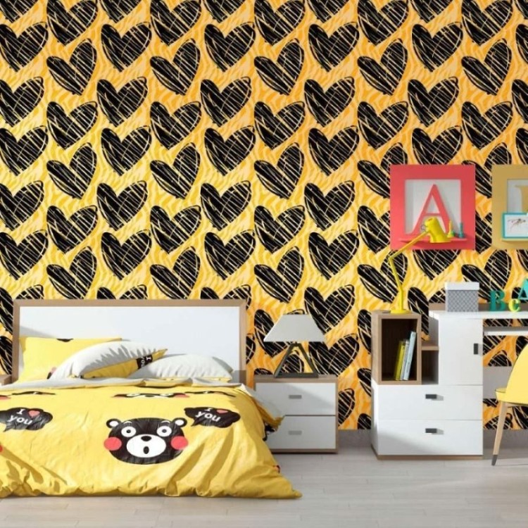 Papel de Parede Adesivo Corações N012005