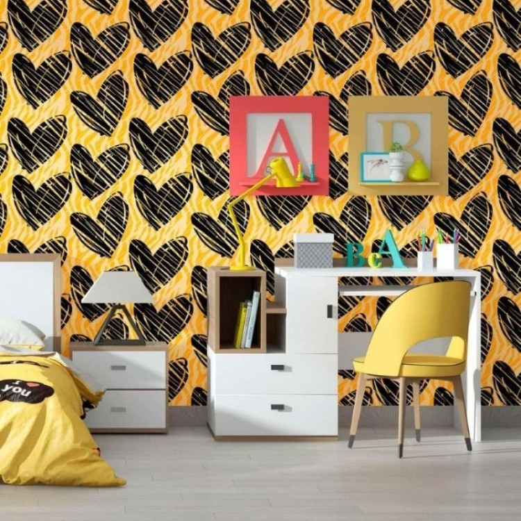 Papel de Parede Adesivo Corações N012005