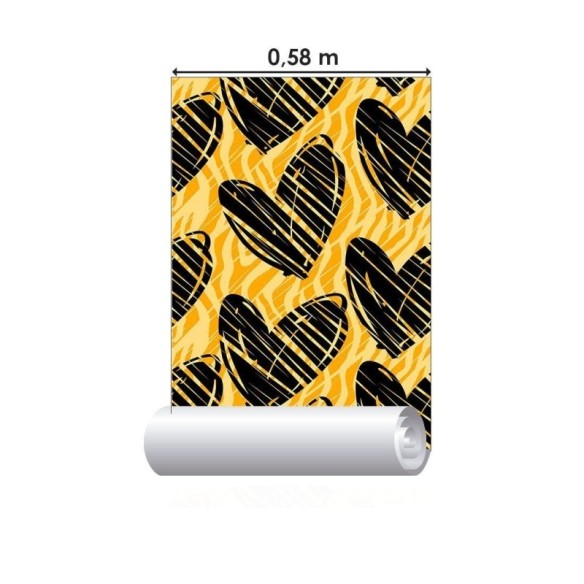 Papel de Parede Adesivo Corações N012005