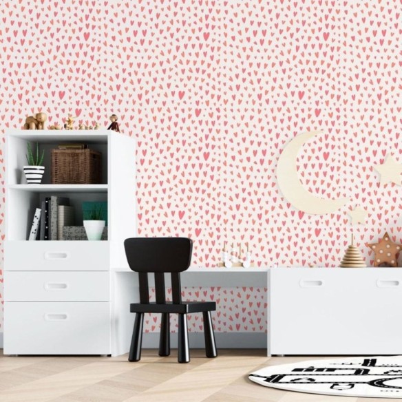 Papel de Parede Adesivo Corações N015172