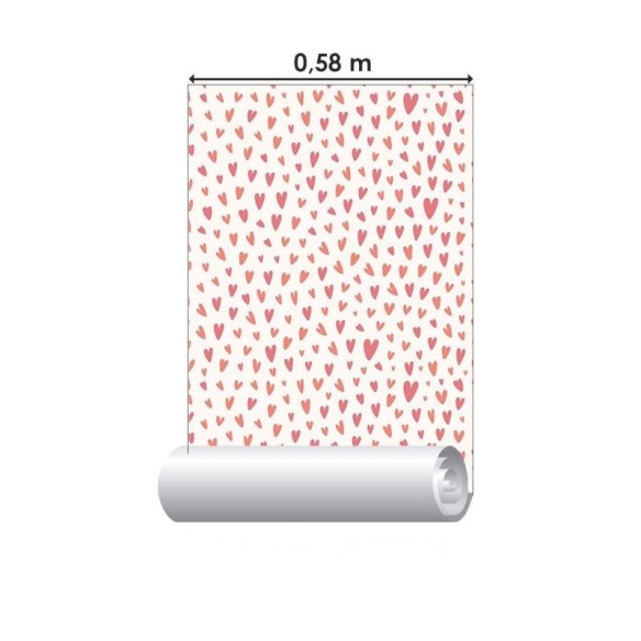Papel de Parede Adesivo Corações N015172