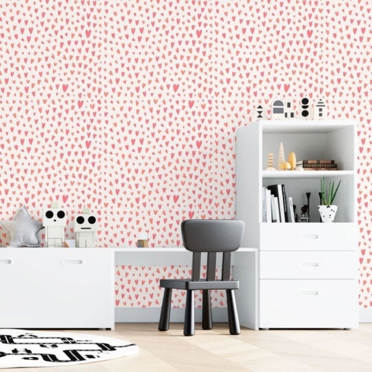 Papel de Parede Adesivo Corações N015172