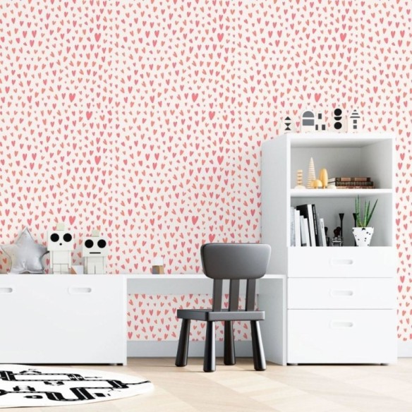 Papel de Parede Adesivo Corações N015172
