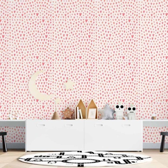 Papel de Parede Adesivo Corações N015172