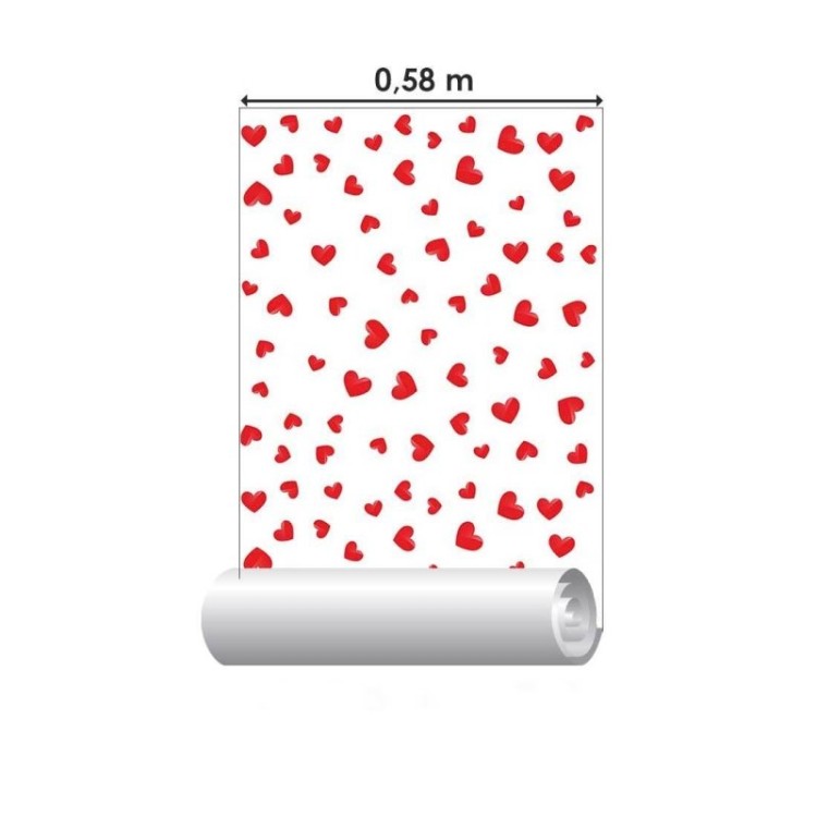 Papel de Parede Adesivo Corações N08191