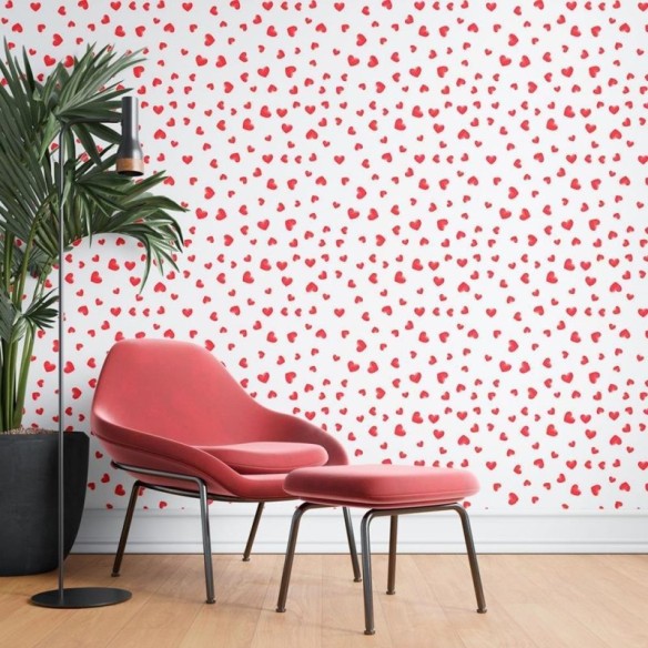 Papel de Parede Adesivo Corações N08191