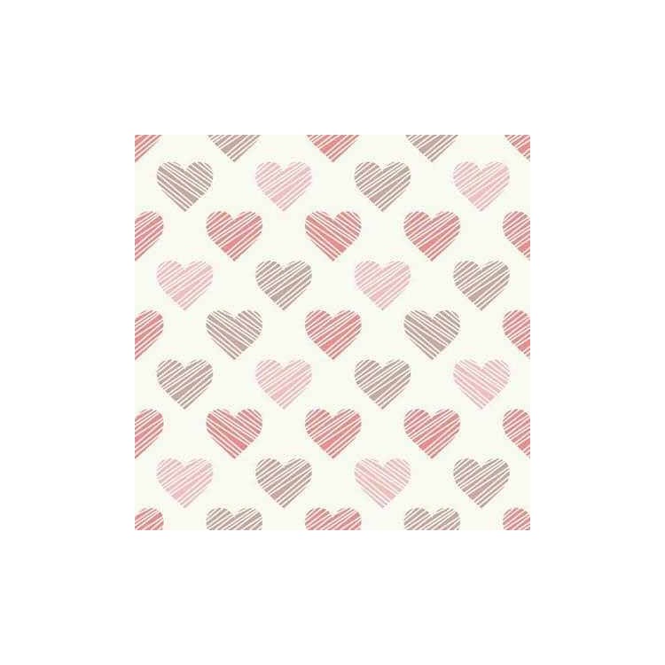 Papel de Parede Adesivo Corações Rosa 144645302
