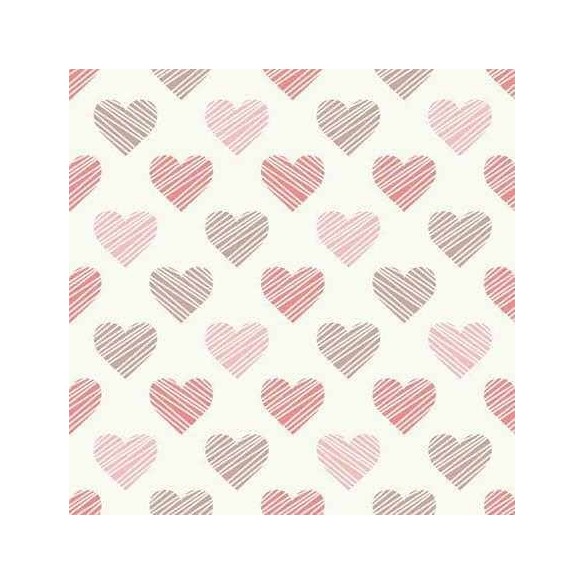 Papel de Parede Adesivo Corações Rosa 144645302