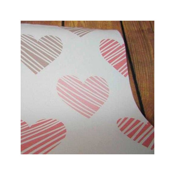 Papel de Parede Adesivo Corações Rosa 144645302