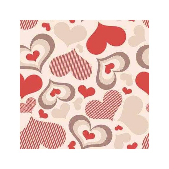 Papel de Parede Adesivo Corações Vermelho 633