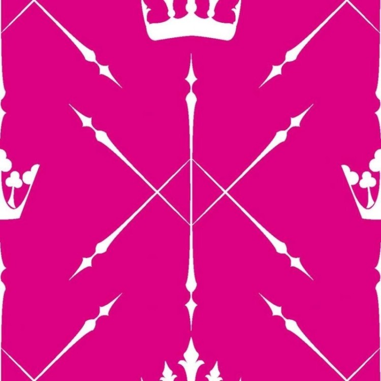 Papel de Parede Adesivo Coroa Rosa 783664594