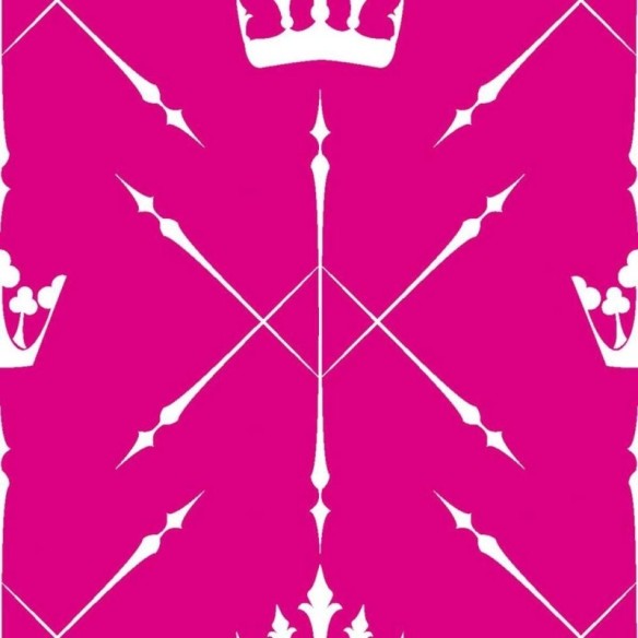 Papel de Parede Adesivo Coroa Rosa 783664594