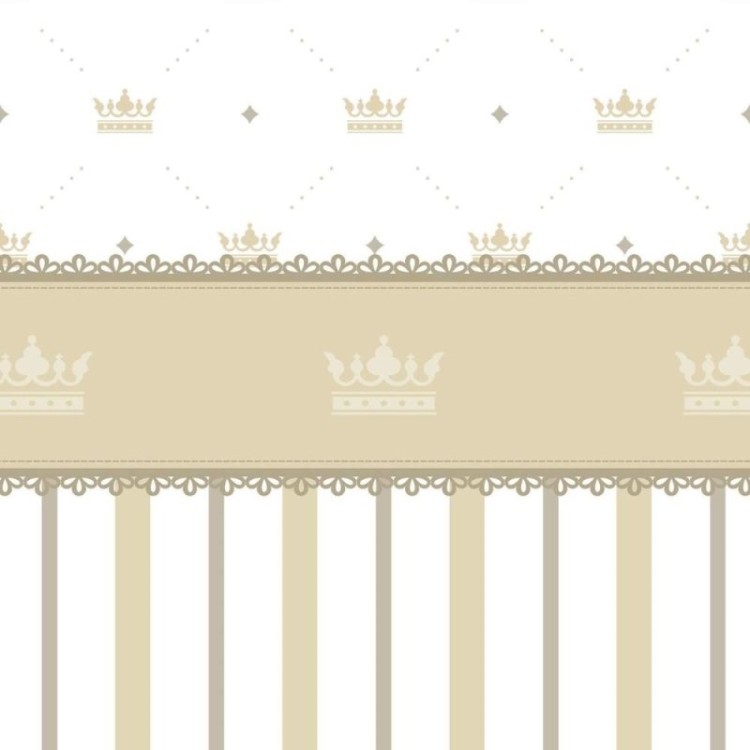 Papel de Parede Adesivo Coroas e Listras N011011