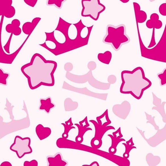 Papel de Parede Adesivo Coroas Rosa 283664594