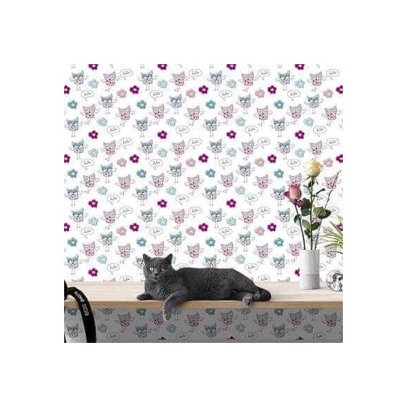 Papel de Parede Adesivo Coruja Flores 283862153