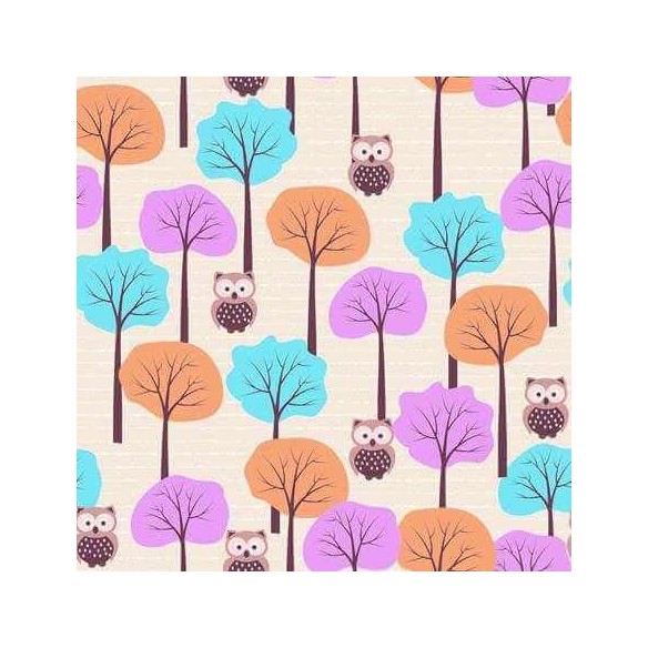Papel de Parede Adesivo Corujas e Árvores 213226843