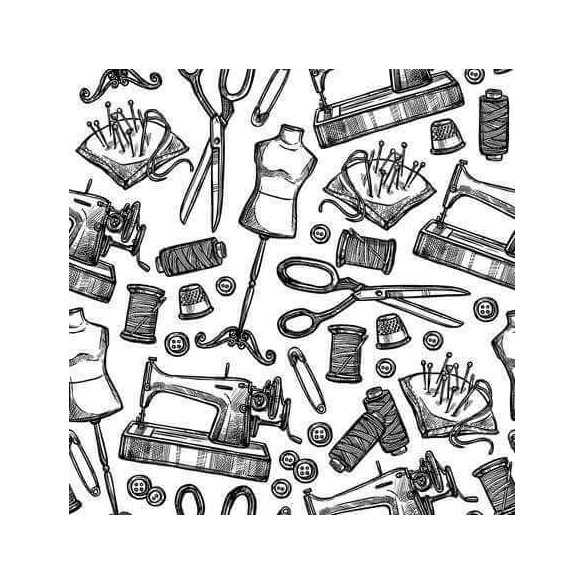 Papel de Parede Adesivo Costureira N12145