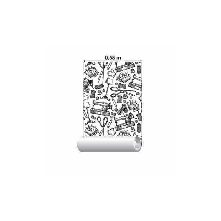 Papel de Parede Adesivo Costureira N12145