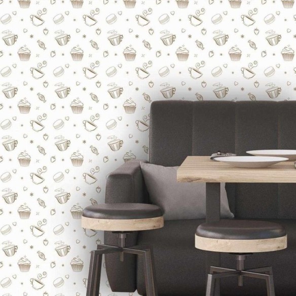 Papel de Parede Adesivo Cozinha Café 276836054