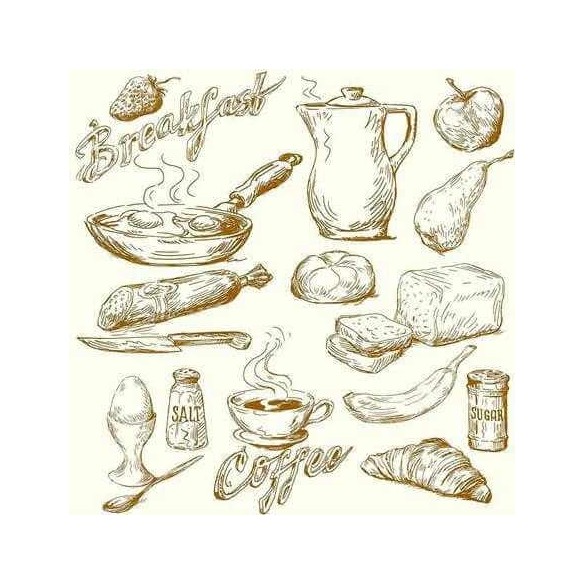 Papel de Parede Adesivo Cozinha Café da Manhã 253214782
