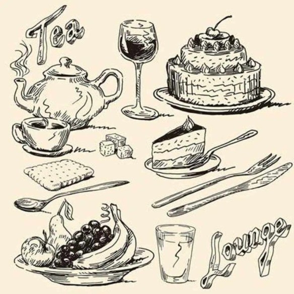 Papel de Parede Adesivo Cozinha Chá Lounge 253214781