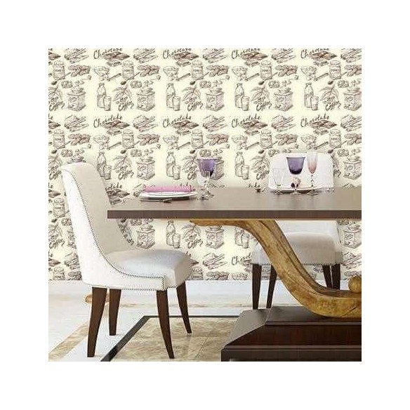 Papel de Parede Adesivo Cozinha Chocolate 253214785