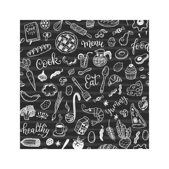 Papel de Parede Adesivo Cozinha Menu Comidas Lousa 577107742