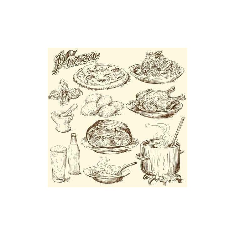 Papel de Parede Adesivo Cozinha Pizza 253214784